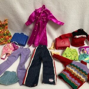 Vintage Barbie Doll Outfits and Accessories Lot Doctor Bag Suitcase